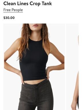 Free people clean lines crop top